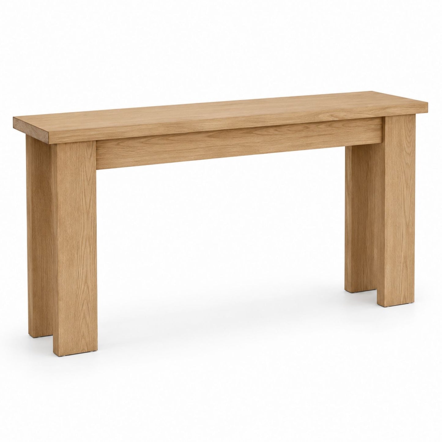 Console de table en bois de chêne rectangulaire 120cm