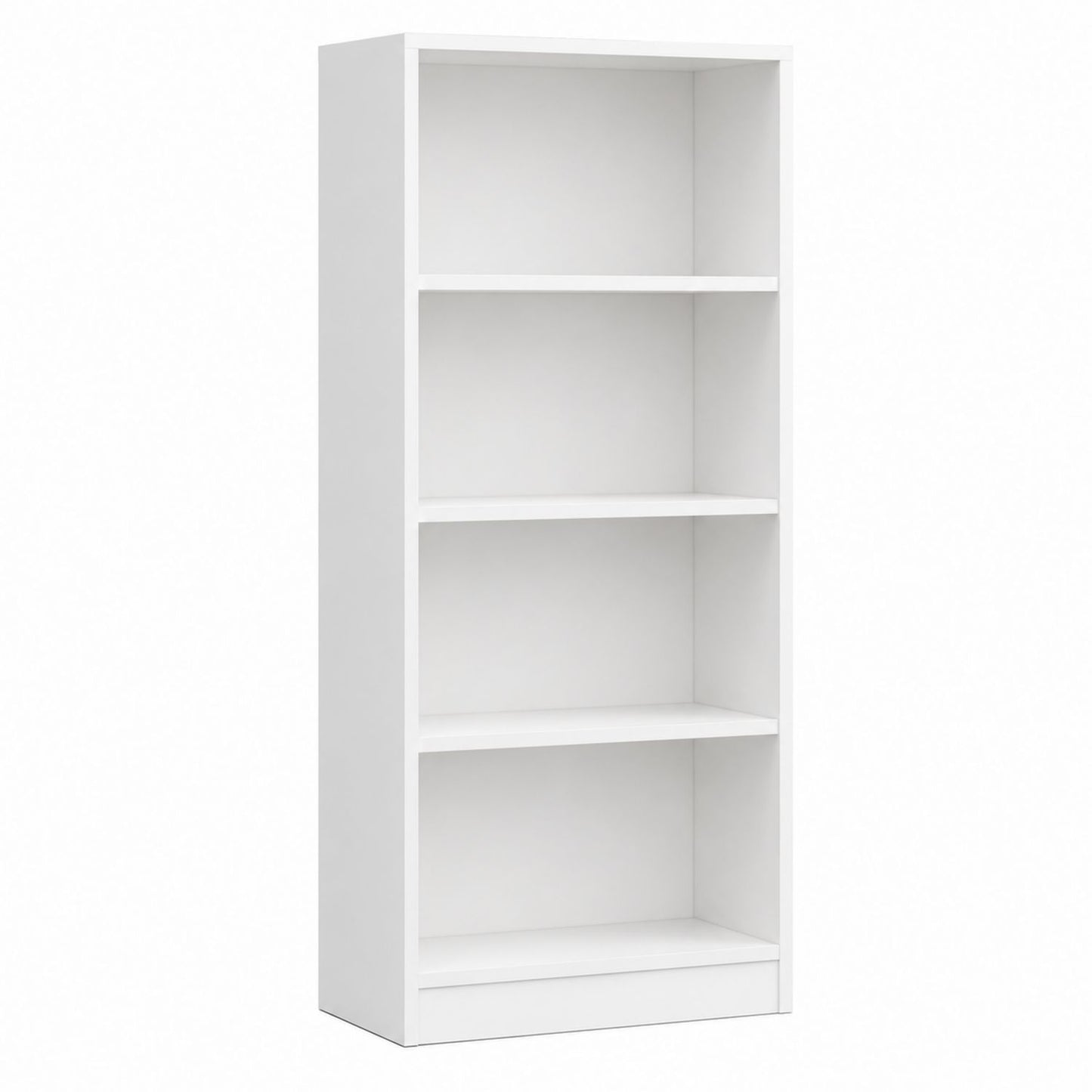 Bibliothèque 4 étagères en bois composite blanc 180 cm