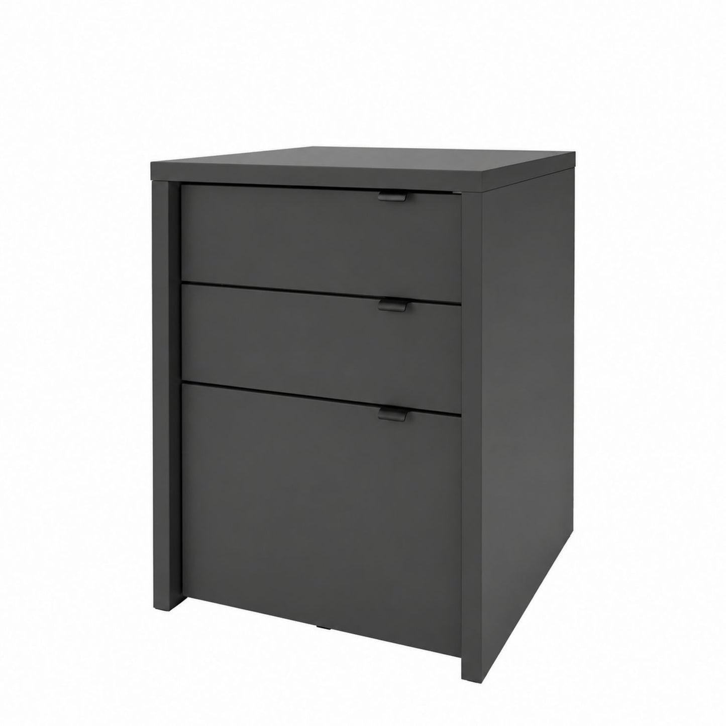 Caisson de classement à 3 tiroirs en métal noir 40x45x70cm