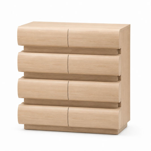 Oak 6-Drawer Dresser with Natural Wood Tone Finish