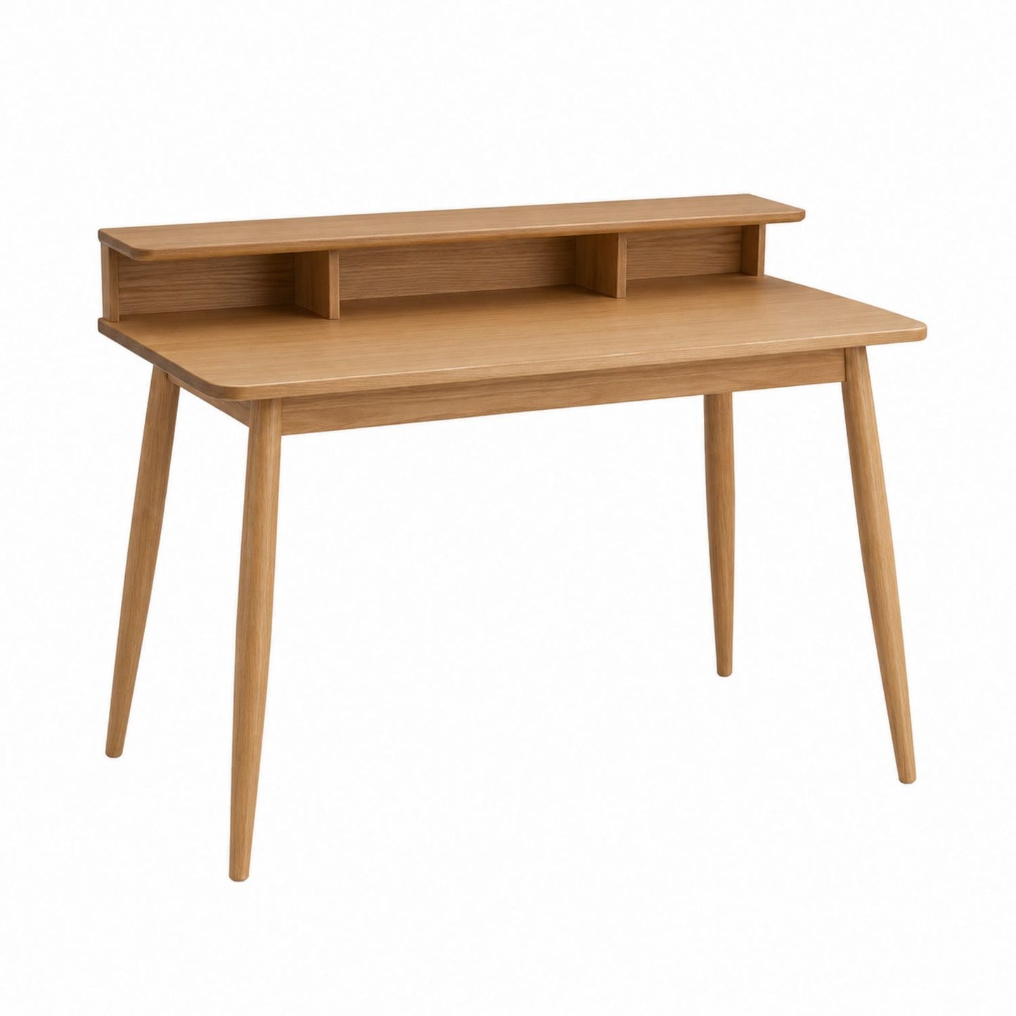 Oak Wood Writing Desk with Shelf 120cm x 60cm x 75cm