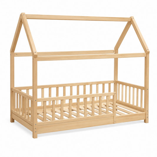 Pine Wood House Bed Frame for Kids 190cm x 80cm